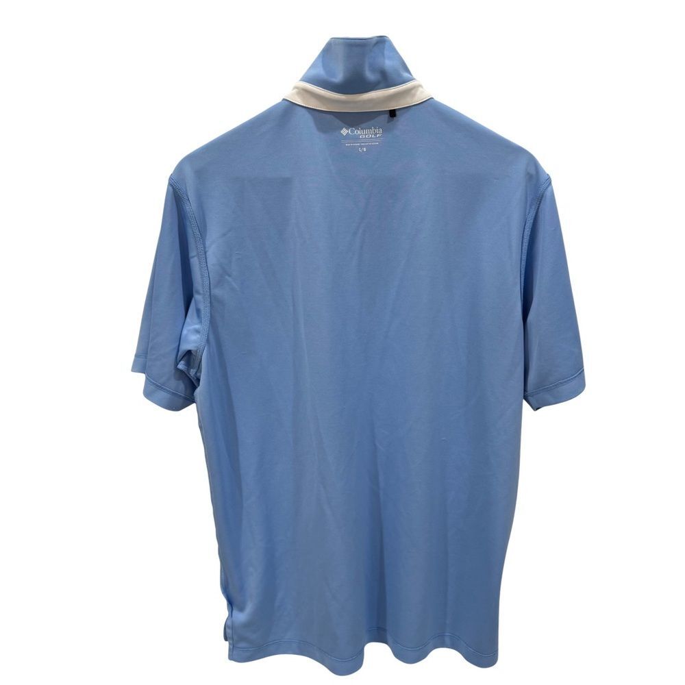 Columbia Golf Ole Miss 2022 National Champions Polo Shirt Omni-Wick L Blue - Picture 3 of 9
